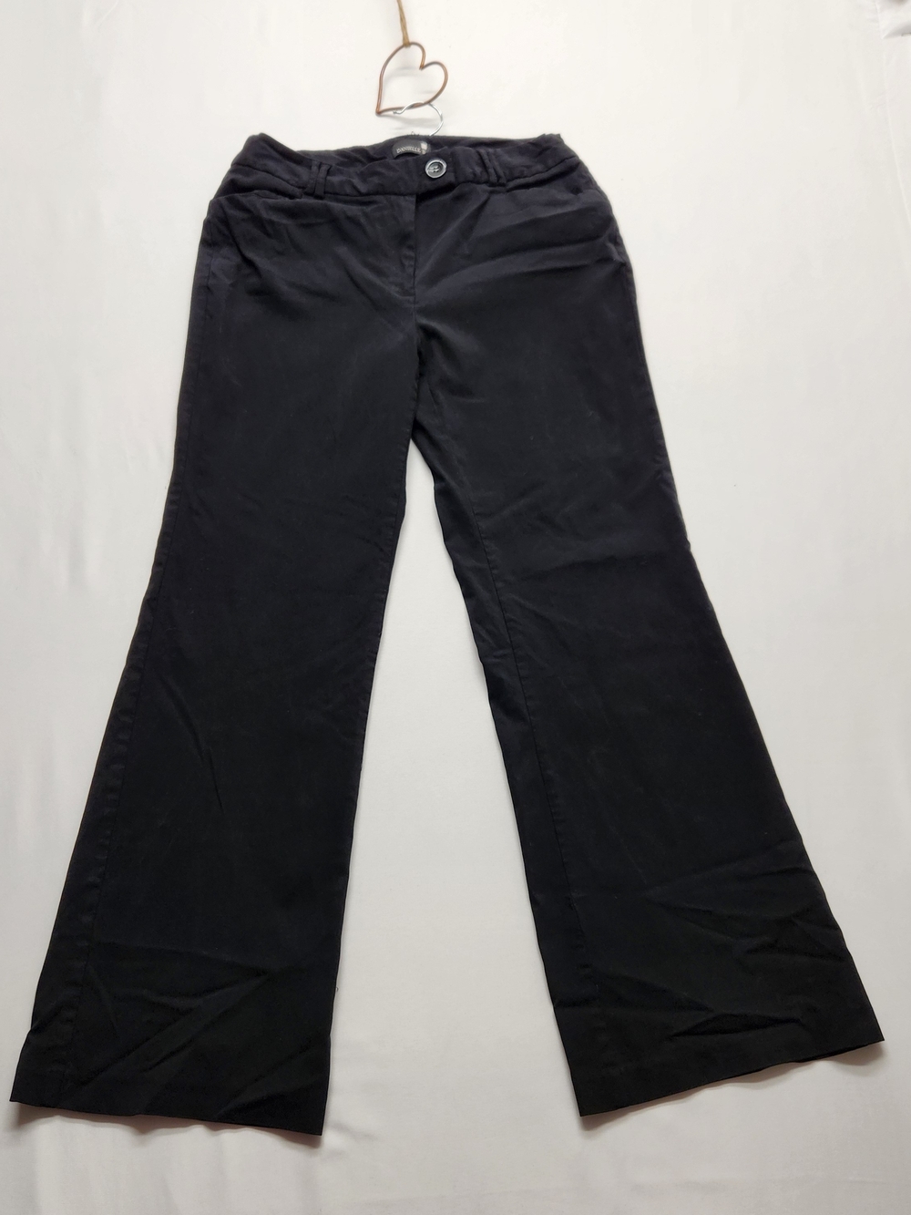 ⭐️Danielle B Black Wide Leg Bootcut Dress Pants Career Work Trousers Stretch 14